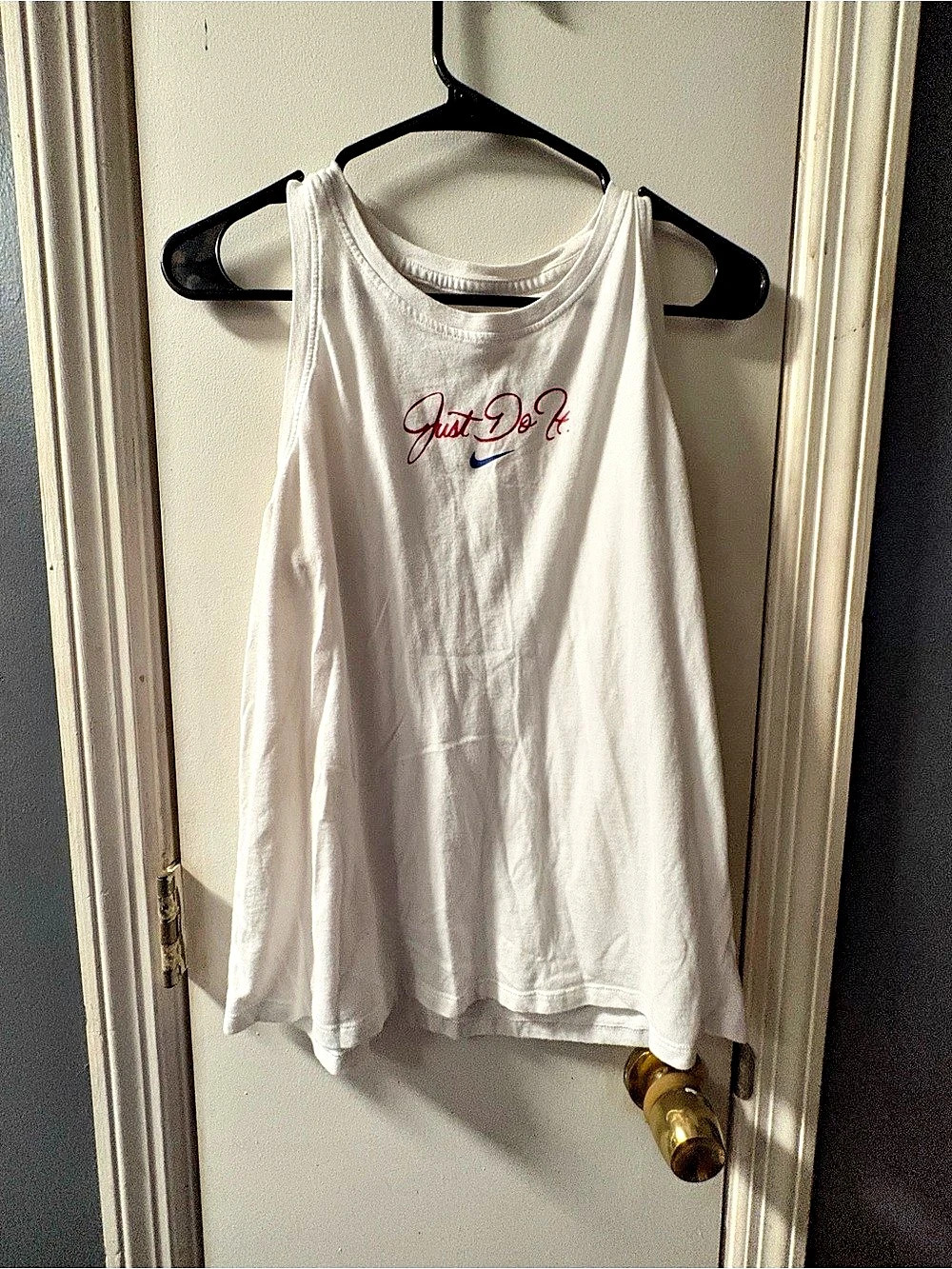Nike Dri-FIT Just Do It Script Tank Top White Medium